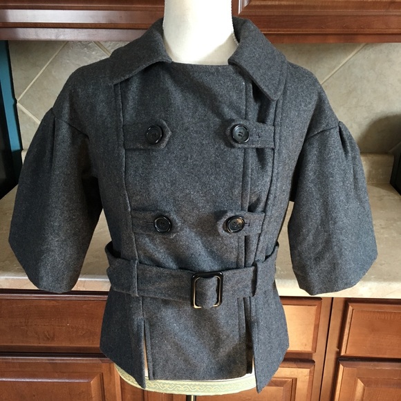 Guess Jackets & Blazers - Guess Jacket with belt short bell sleeves Gray